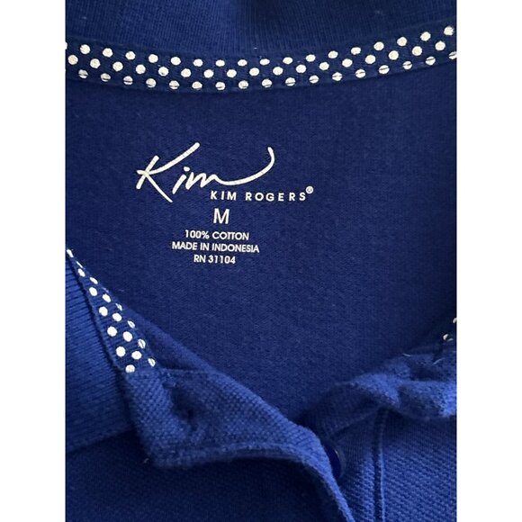 Kim Rogers Women’s Polo & T-Shirt Bundle 100% Cotton Blue Size Medium - Picture 4 of 11